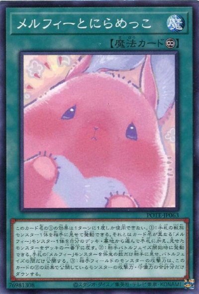 メルフィーとにらめっこ