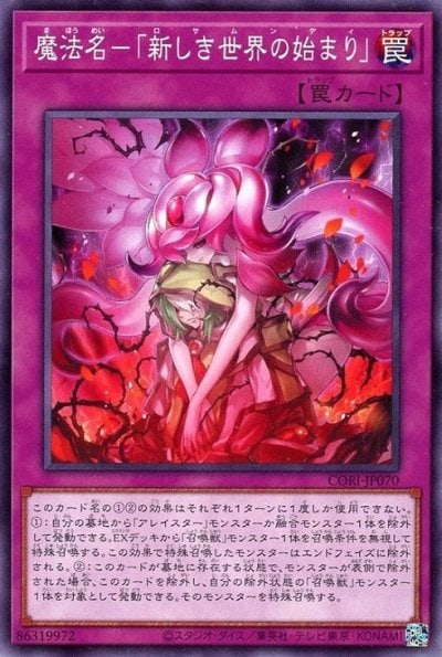 魔法名－「新しき世界の始まり」