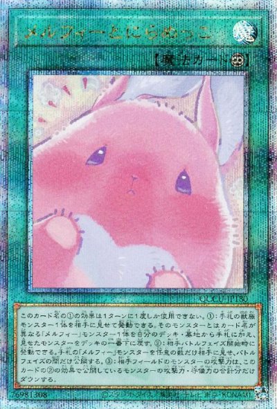 メルフィーとにらめっこ